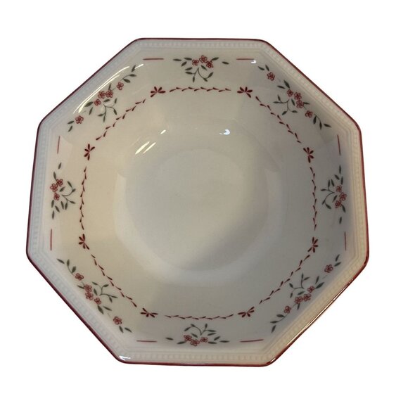 Johnson Brothers Madison Pattern 8-Sided Floral Design Set-2 Coupe Cereal Bowls - Picture 3 of 8